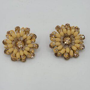 Miriam Haskell VINTAGE Clip ON Earrings Gorgeous!